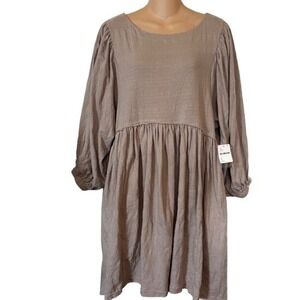 Free People Women's Babydoll Dress NWT Small Beach Get Obsessed Gathered Waist